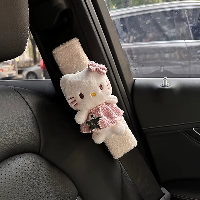 Kawaii Hello Kitty Car Seat Belt Cover – Cute & Comfortable Protector Pad
