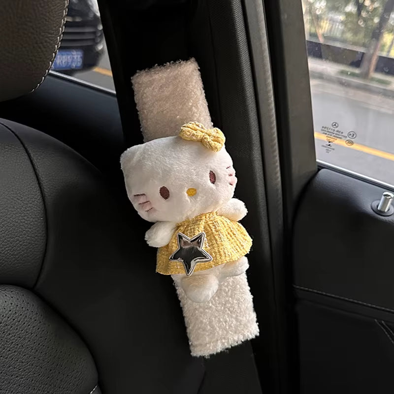 Kawaii Hello Kitty Car Seat Belt Cover – Cute & Comfortable Protector Pad