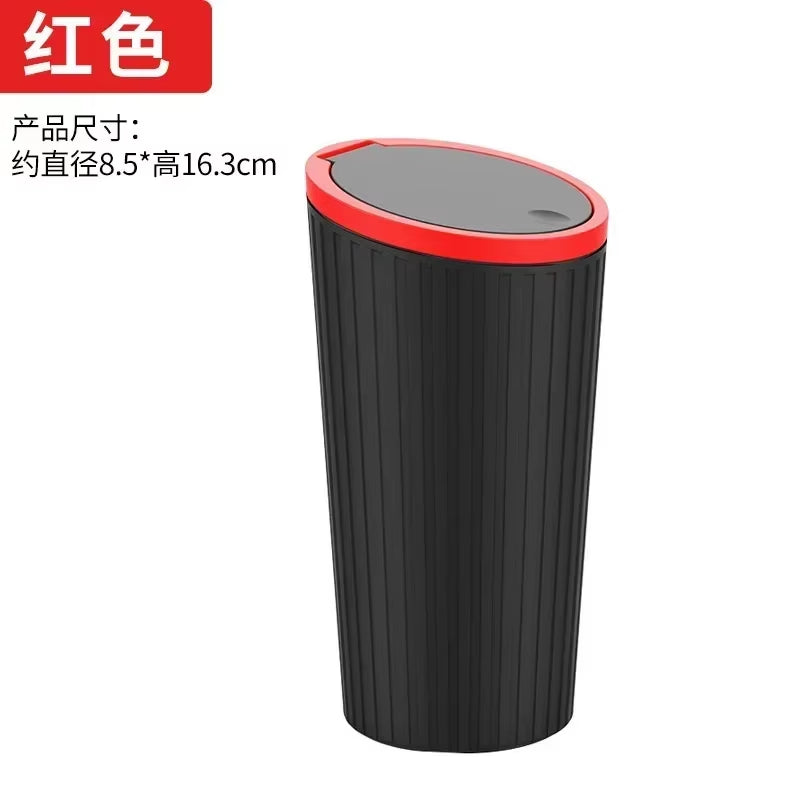 Car Trash Bin Can Mini Auto Dust Organizer Car Interior Rubbish Bag Garbage Container Storage Box Bucket Auto Accessories